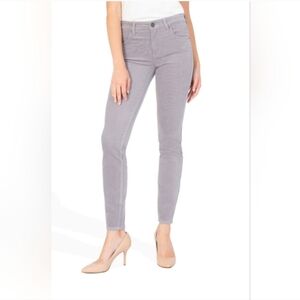 KUT from the Kloth Sz 0 Gray Diana Stretch Fab Ab High Wasted Corduroy Pants.